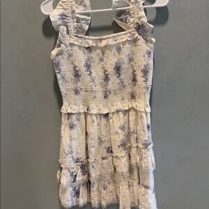 LoveShackFancy purple and white dress